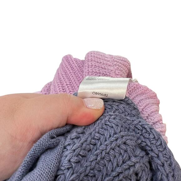 Free People Come Together Purple Blue Ombre Sweater Tunic Size Large - Picture 13 of 13